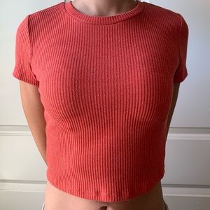 Burnt Orange Cropped Tee